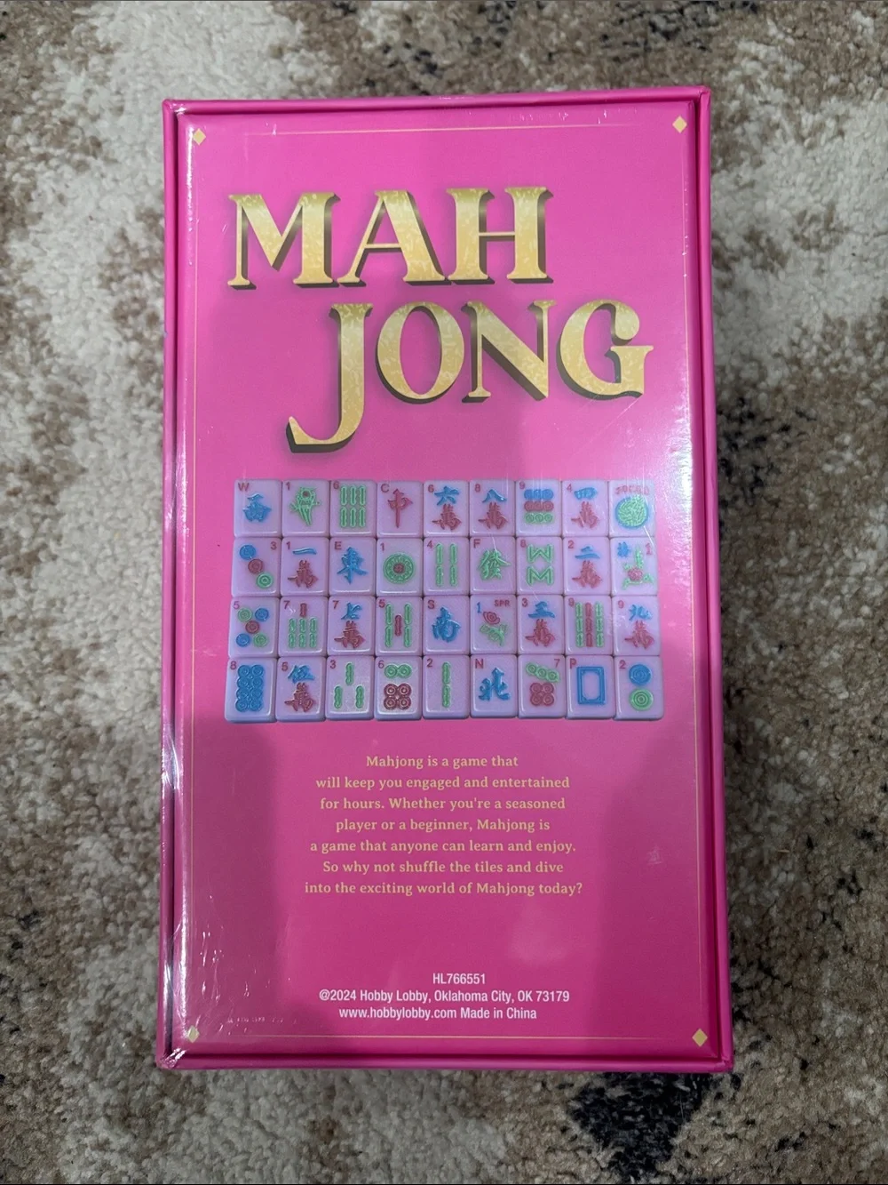 Hobby Lobby Pink Mah Jong Game Set